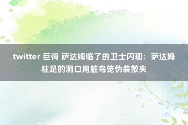 twitter 巨臀 萨达姆临了的卫士闪现：萨达姆驻足的洞口用脏鸟笼伪装散失