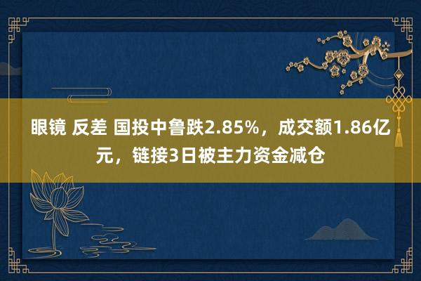 眼镜 反差 国投中鲁跌2.85%，成交额1.86亿元，链接3日被主力资金减仓