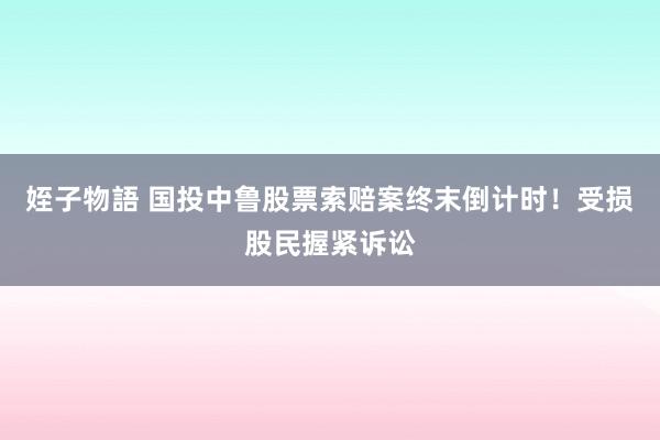 姪子物語 国投中鲁股票索赔案终末倒计时！受损股民握紧诉讼