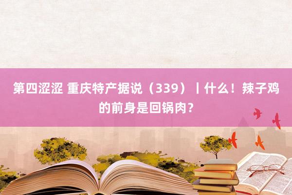 第四涩涩 重庆特产据说（339）丨什么！辣子鸡的前身是回锅肉？